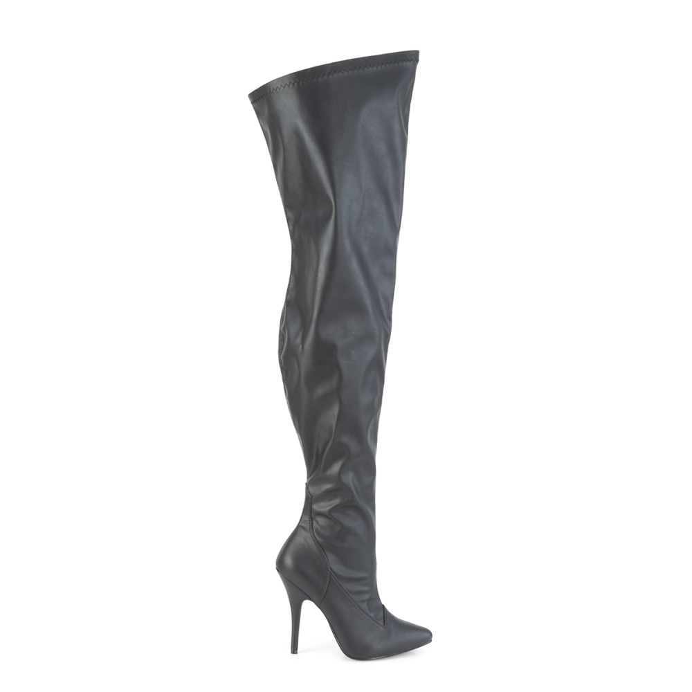Pleaser Pink Label - SEDUCE-3000WC Overknee Laarzen - Zwart